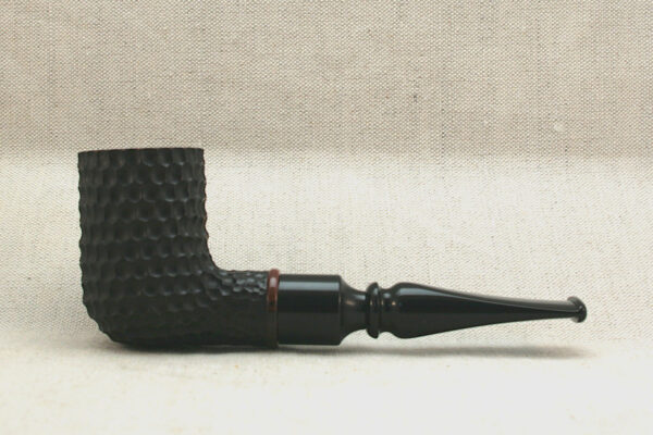 Straight billiard rustic honeycomb e-pipe