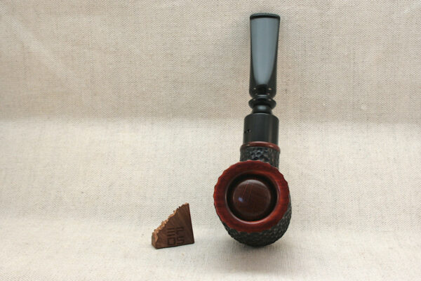 Straight billiard rustic honeycomb e-pipe